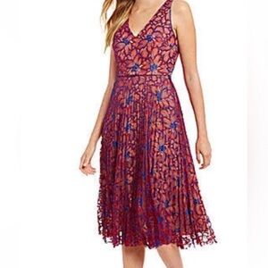 Beautiful Antonio Melani Sleeveless Lace Midi Dress Sz 12